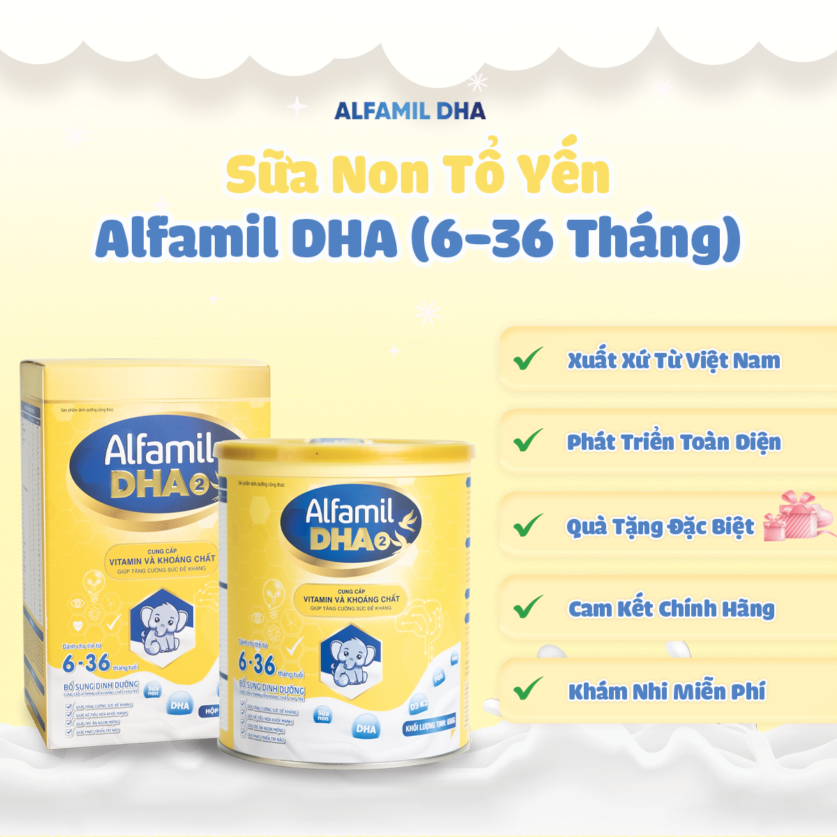 Sữa công thức Alfamil cho trẻ từ 6 – 36 tháng