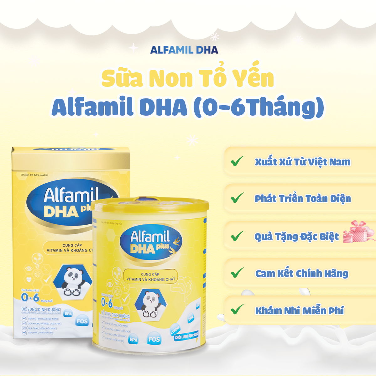 Sữa công thức Alfamil cho trẻ từ 0 – 6 tháng